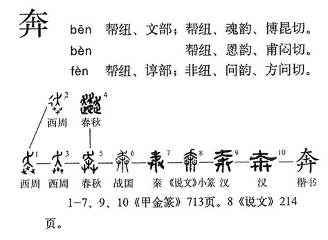 奔 意思|奔（汉语文字）